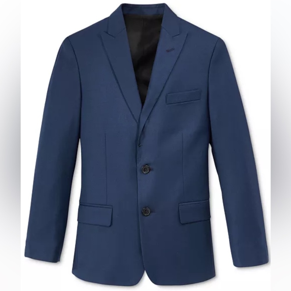 Calvin Klein NWT Boys Brilliant Blue Slim Fit Suit Jacket Regular - Picture 1 of 3